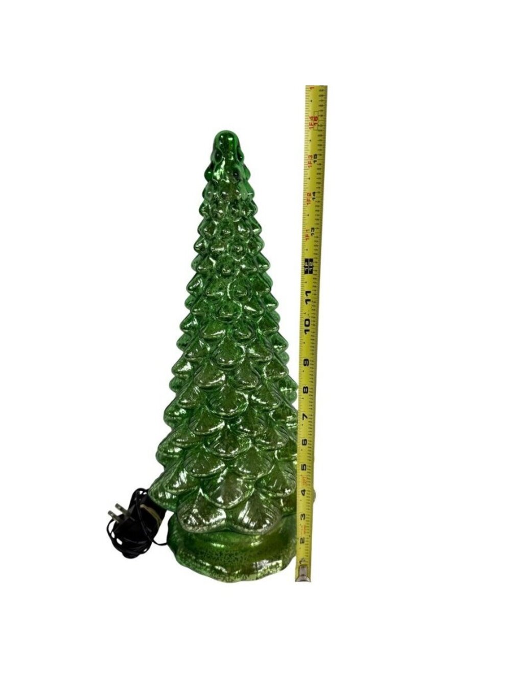 Mercury Glass Kaleidoscope Light Show Green Tree by Valerie Parr Hill 16” - Picture 8 of 8